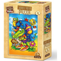 ART PUZZLE Drevené puzzle Cesta do školy 16 dielikov