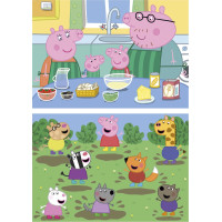 EDUCA Drevené puzzle Prasiatko Peppa 2x25 dielikov