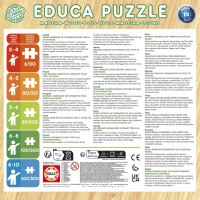 EDUCA Drevené puzzle Leví kráľ a Bambi 2x16 dielikov