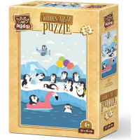ART PUZZLE Drevené puzzle Roztomilí tučniaky 25 dielikov