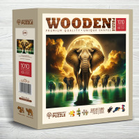 WOODEN CITY Drevené puzzle Slonie sny 1010 dielikov