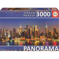EDUCA Panoramatické puzzle Mrakodrapy v New Yorku 3000 dielikov