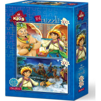 ART PUZZLE Puzzle Aladin a kúzelná lampa 2x100 dielikov