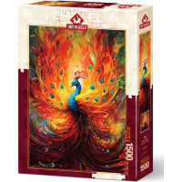 ART PUZZLE Puzzle Farebný páv 1500 dielikov