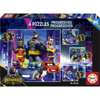 EDUCA Puzzle Batwheels 4v1 (12,16,20,25 dielikov)