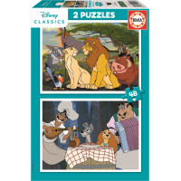 EDUCA Puzzle Disney Zvieratá 2x48 dielikov