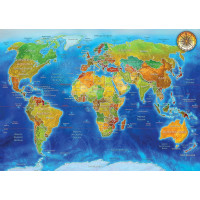 ART PUZZLE Puzzle Politická mapa sveta 2000 dielikov
