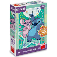 DINO Puzzle s drahokamami Stitch 200 dielikov