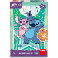 DINO Puzzle s drahokamami Stitch 200 dielikov