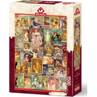 ART PUZZLE Puzzle Secesný plagát 1500 dielikov