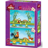 ART PUZZLE Puzzle Zvieratká s mláďatkami 35+60 dielikov