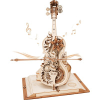 ROBOTIME Roker 3D drevené puzzle Kúzelné violončelo (hracia skrinka) 199 dielikov