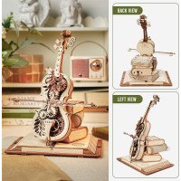 ROBOTIME Roker 3D drevené puzzle Kúzelné violončelo (hracia skrinka) 199 dielikov