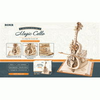 ROBOTIME Roker 3D drevené puzzle Kúzelné violončelo (hracia skrinka) 199 dielikov