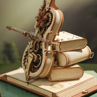 ROBOTIME Roker 3D drevené puzzle Kúzelné violončelo (hracia skrinka) 199 dielikov