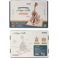 ROBOTIME Roker 3D drevené puzzle Kúzelné violončelo (hracia skrinka) 199 dielikov