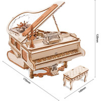 ROBOTIME Roker 3D drevené puzzle Kúzelný klavír (hracia skrinka) 223 dielikov