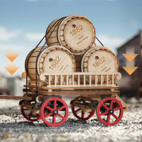 ROBOTIME Roker 3D drevené puzzle Parný stroj 469 dielikov