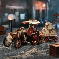 ROBOTIME Roker 3D drevené puzzle Parný stroj 469 dielikov