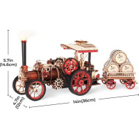 ROBOTIME Roker 3D drevené puzzle Parný stroj 469 dielikov