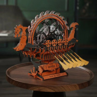 ROBOTIME Roker 3D drevené puzzle Vikingská dračia loď 229 dielikov