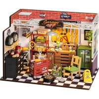 ROBOTIME Rolife DIY 3D drevené puzzle Garáž s LED osvetlením 157 dielikov