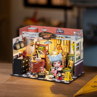 ROBOTIME Rolife DIY 3D drevené puzzle Garáž s LED osvetlením 157 dielikov