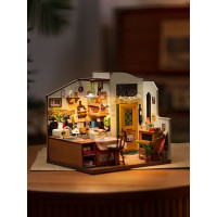 ROBOTIME Rolife DIY 3D drevené puzzle Útulná kuchyňa s LED osvetlením 196 dielikov