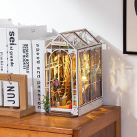 ROBOTIME Rolife DIY 3D Zarážka na knihy: Záhradný domček s LED osvetlením 176 dielikov