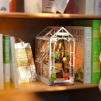 ROBOTIME Rolife DIY 3D Zarážka na knihy: Záhradný domček s LED osvetlením 176 dielikov