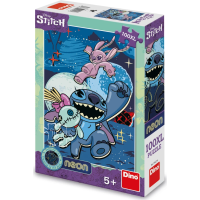 DINO Svietiace puzzle Stitch XL 100 dielikov