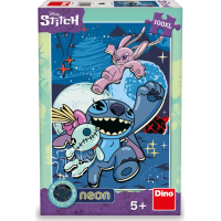 DINO Svietiace puzzle Stitch XL 100 dielikov