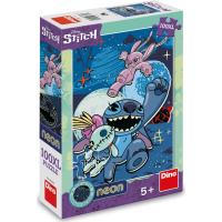 DINO Svietiace puzzle Stitch XL 100 dielikov