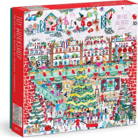 Galison Fóliové puzzle Michael Storrings Vianočná dielňa hračiek 500 dielikov
