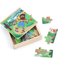 Vilac Drevené puzzle O Palčekovi 4 v 1