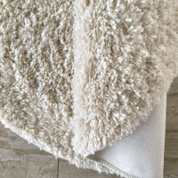 Moderný koberec SHAGGY CAMIL okrúhly - ecru