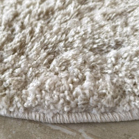 Moderný koberec SHAGGY CAMIL okrúhly - ecru