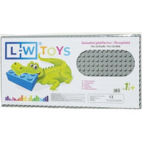 LW Toys Podložka na stavanie - JUNIOR 16x32 bodov šedá