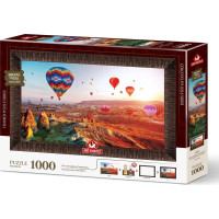 ART PUZZLE Puzzle s rámom a lepidlom 3v1 Balóny nad Kapadokiou 1000 dielikov