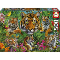 EDUCA Puzzle Tigre v džungli 500 dielikov