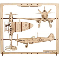 UGEARS 3D puzzle Fighter Aircraft 2,5D 47 dielikov
