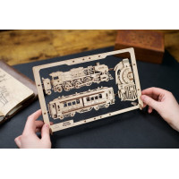 UGEARS 3D puzzle Parný Express 2,5D 79 dielikov