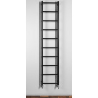 Sapho DINA vykurovacie teleso 350x1680mm, čierna mat IR378TB