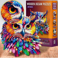 EscapeWelt Drevené puzzle Sova 200 dielikov