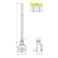Aqualine Elektrická vykurovacia tyč s termostatom, 800 W, biela TMG304
