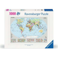RAVENSBURGER Puzzle Politická mapa sveta 1000 dielikov