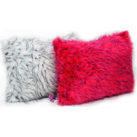 Obliečka na vankúš FLUFFY 40x50 cm - biela/sivá