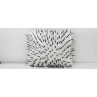Obliečka na vankúš FLUFFY 40x50 cm - biela/sivá
