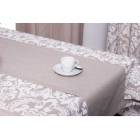 Dekoračný obrus ANGELA 135x220 cm - biely/béžový