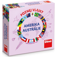 Dino Cestovná hra Poznaj vlajky - Amerika a Austrália